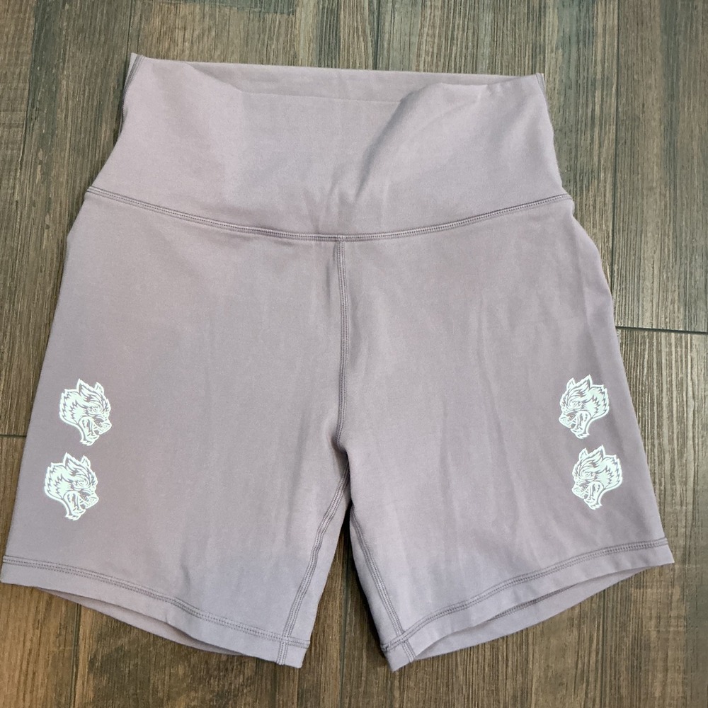 Darc Sport SHE Biker Shorts Purple High Waisted Wolf Graphic Medium Limited Ed